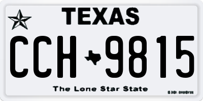 TX license plate CCH9815