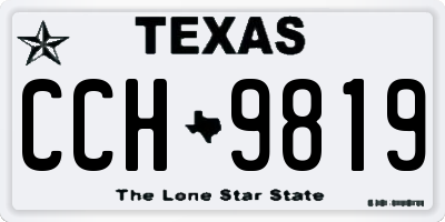 TX license plate CCH9819