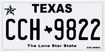 TX license plate CCH9822