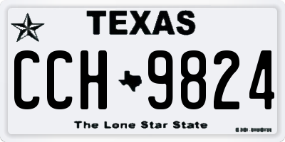TX license plate CCH9824
