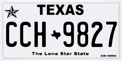 TX license plate CCH9827