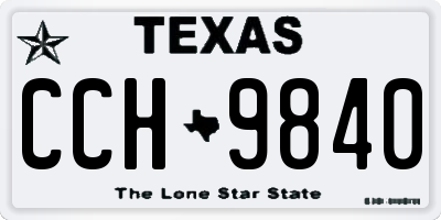 TX license plate CCH9840