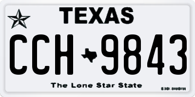 TX license plate CCH9843