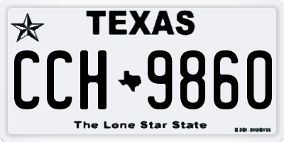 TX license plate CCH9860