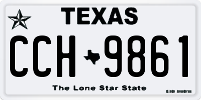 TX license plate CCH9861