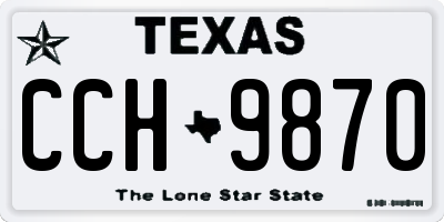 TX license plate CCH9870