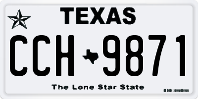 TX license plate CCH9871