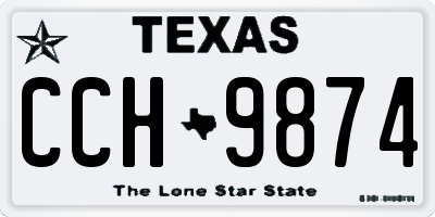 TX license plate CCH9874