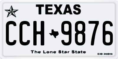 TX license plate CCH9876