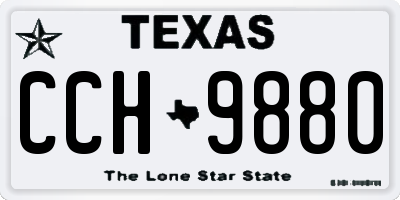 TX license plate CCH9880