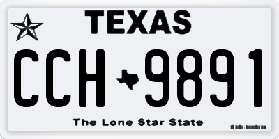 TX license plate CCH9891