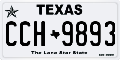 TX license plate CCH9893