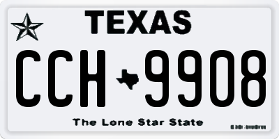 TX license plate CCH9908