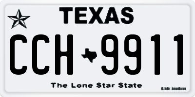 TX license plate CCH9911