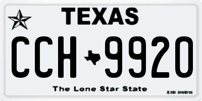 TX license plate CCH9920