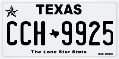 TX license plate CCH9925
