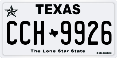 TX license plate CCH9926