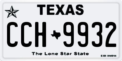 TX license plate CCH9932
