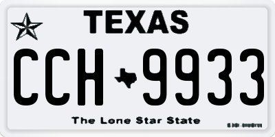 TX license plate CCH9933