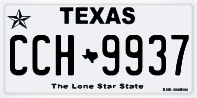 TX license plate CCH9937