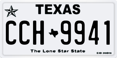 TX license plate CCH9941
