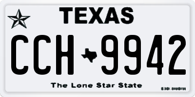 TX license plate CCH9942