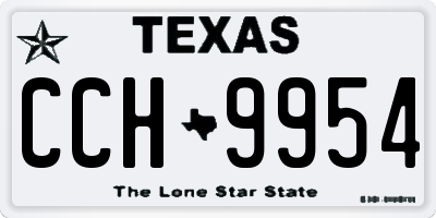 TX license plate CCH9954