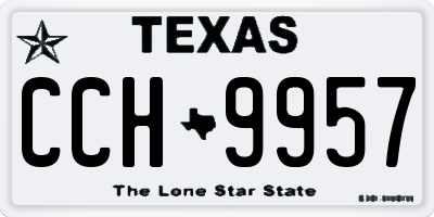 TX license plate CCH9957