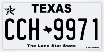 TX license plate CCH9971