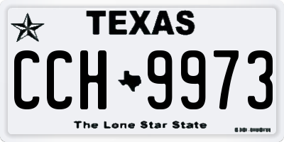 TX license plate CCH9973