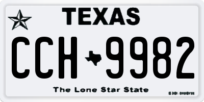 TX license plate CCH9982