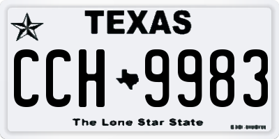 TX license plate CCH9983