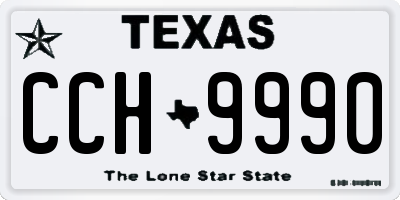 TX license plate CCH9990