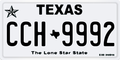 TX license plate CCH9992