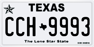 TX license plate CCH9993