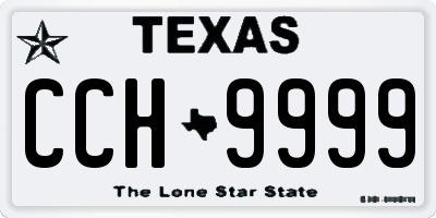 TX license plate CCH9999