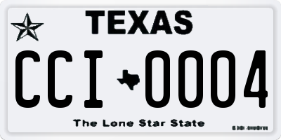 TX license plate CCI0004