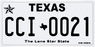 TX license plate CCI0021