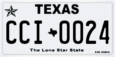 TX license plate CCI0024
