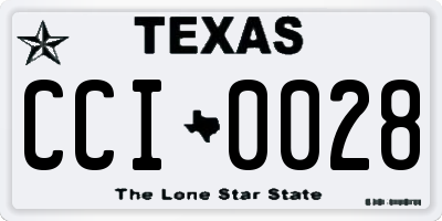 TX license plate CCI0028