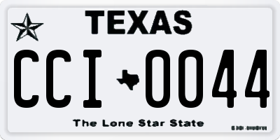 TX license plate CCI0044