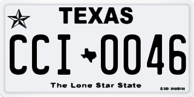 TX license plate CCI0046