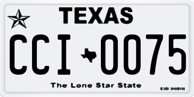 TX license plate CCI0075