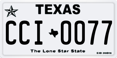 TX license plate CCI0077