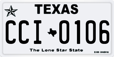 TX license plate CCI0106