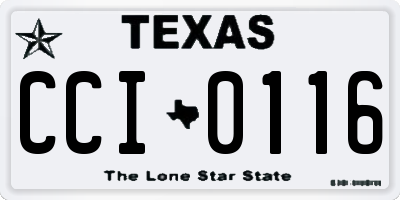 TX license plate CCI0116