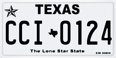 TX license plate CCI0124