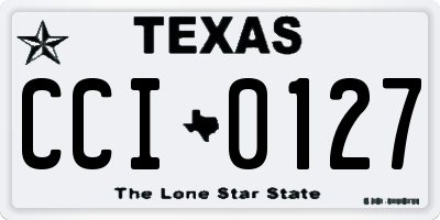 TX license plate CCI0127