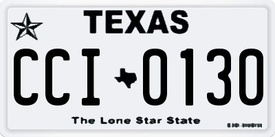 TX license plate CCI0130