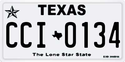 TX license plate CCI0134